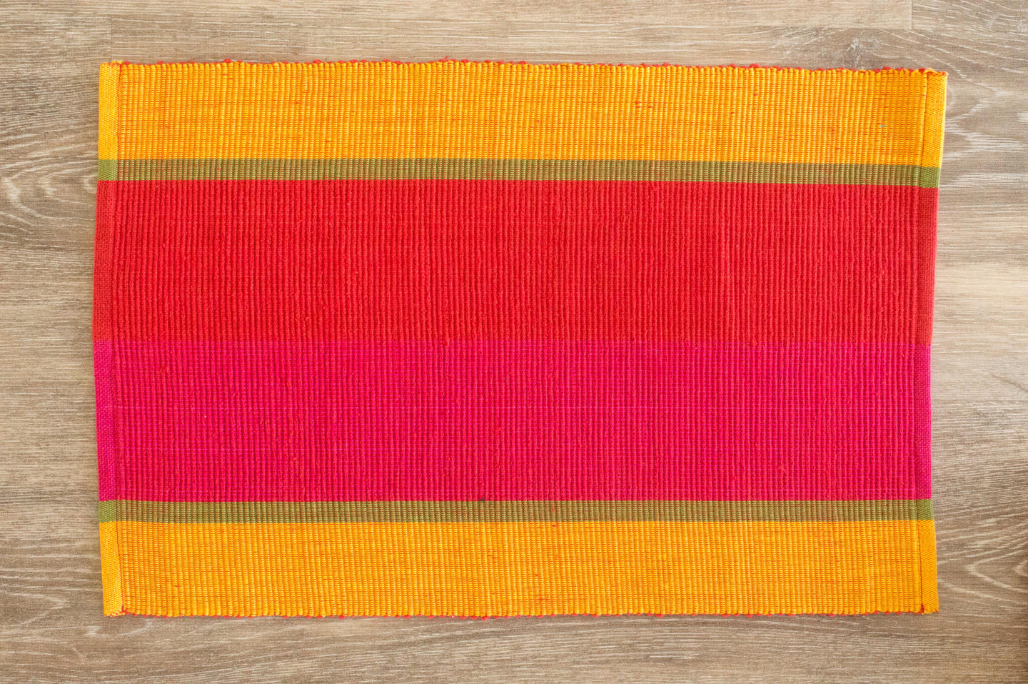 Mirissa Chilie Stripe Placemats - Set of 2