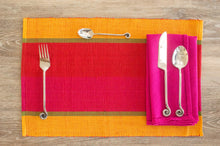Load image into Gallery viewer, Mirissa Chilie Stripe Placemats - Set of 2